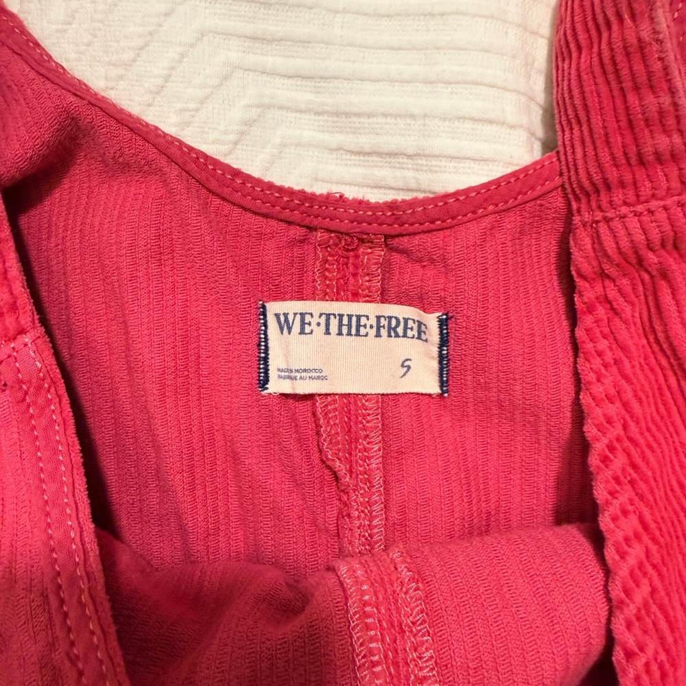 We The Free Bright Pink Corduroy Overalls - Picture 2 of 4
